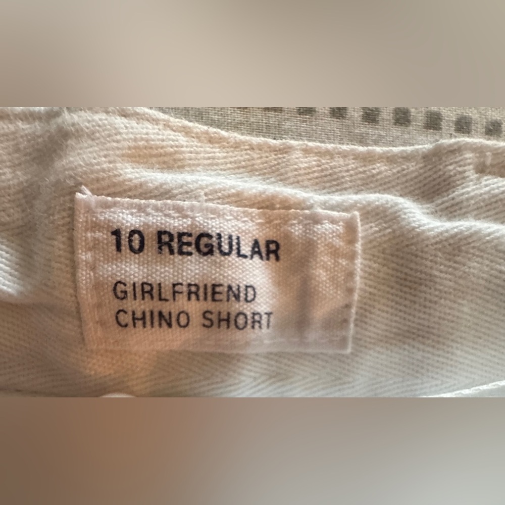 Gap Girlfriend Chino Shorts Women's Size 10 Regular Striped Navy‎ & White - Picture 5 of 6